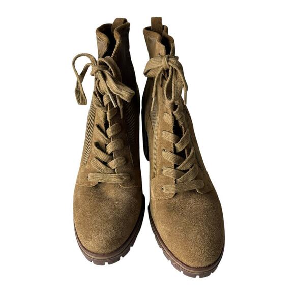 Vince Camuto Donna Lace Up Heeled Hiker Bootie Sandy Brown Size 11 - Picture 4 of 7